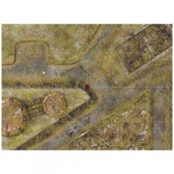 Bandua - 9ED Playmat with Deployment Zones 44"x30" Imperial City Jungle 1
