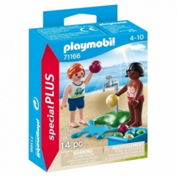 Children With Playmobil Water Balloons